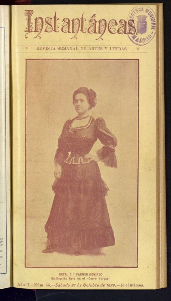 Miniatura de Instantáneas : revista semanal de artes y letras del 21 de octubre de 1899. Número 55