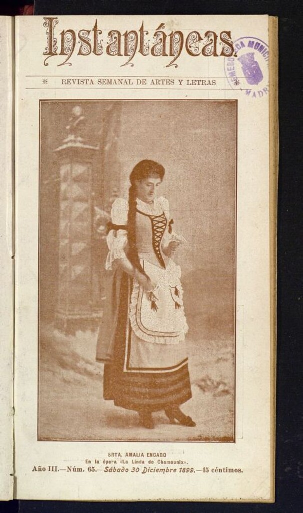 Miniatura de Instantáneas : revista semanal de artes y letras del 30 de diciembre de 1899. Número 65