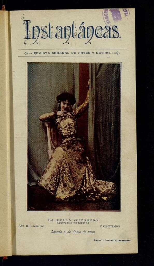 Miniatura de Instantáneas : revista semanal de artes y letras del 6 de enero de 1900. Número 66