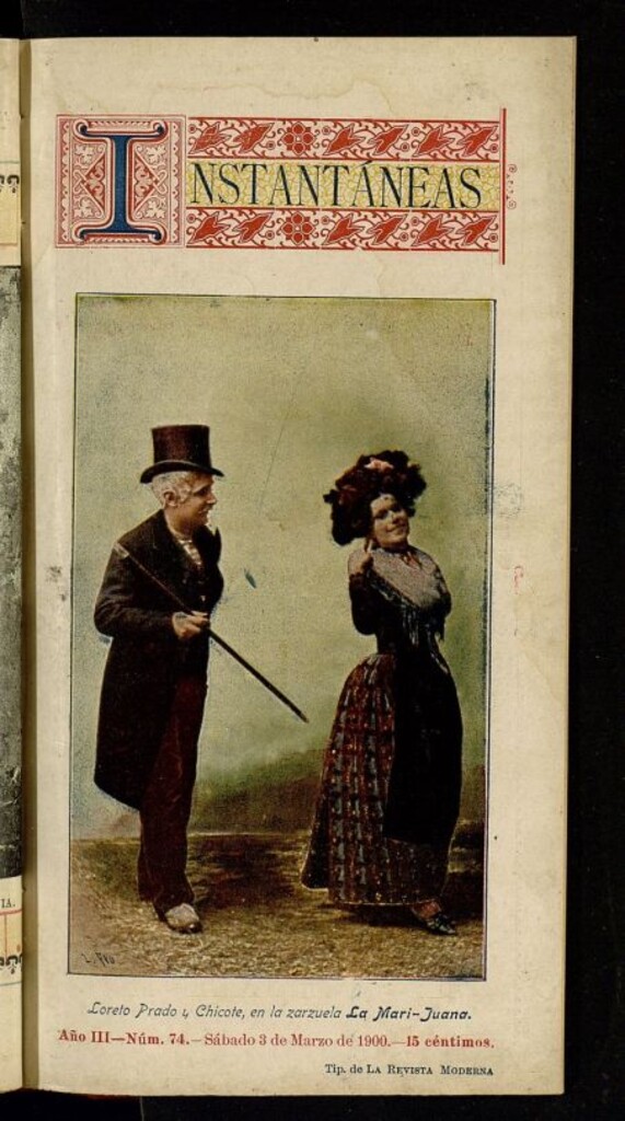 Miniatura de Instantáneas : revista semanal de artes y letras del 3 de marzo de 1900. Número 74