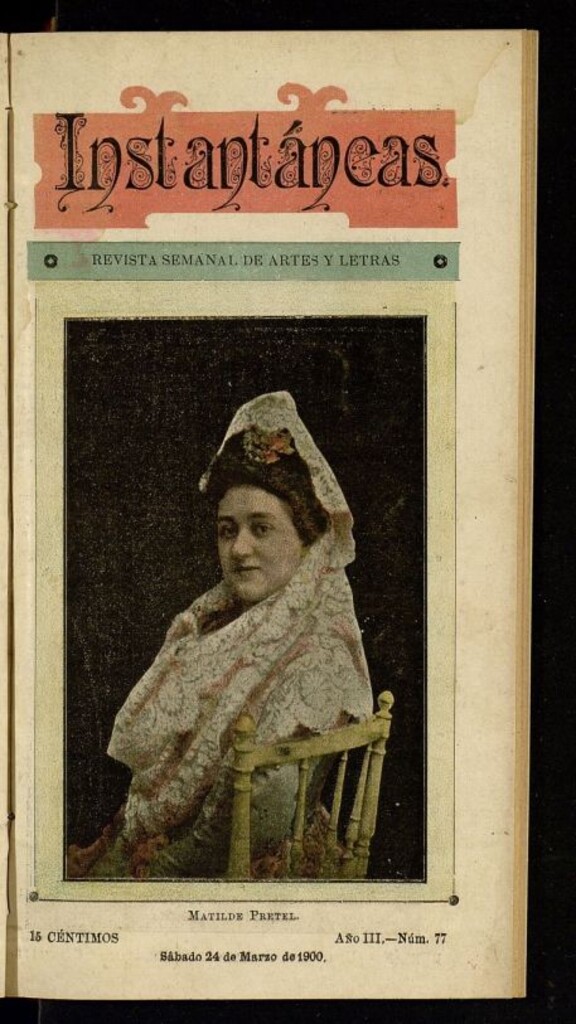 Miniatura de Instantáneas : revista semanal de artes y letras del 24 de marzo de 1900. Número 77