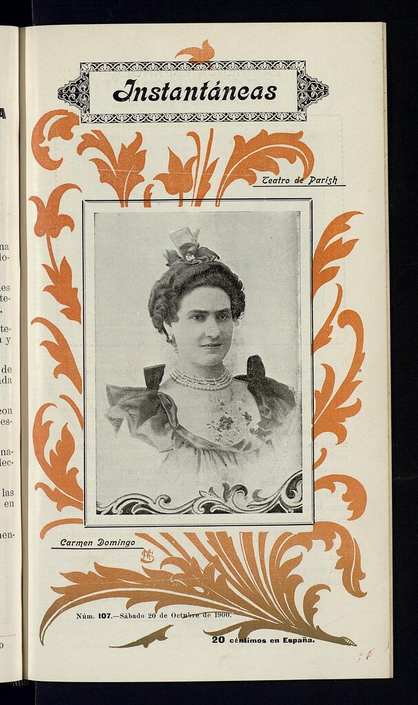 Miniatura de Instantáneas : revista semanal de artes y letras del 20 de octubre de 1900. Número 107