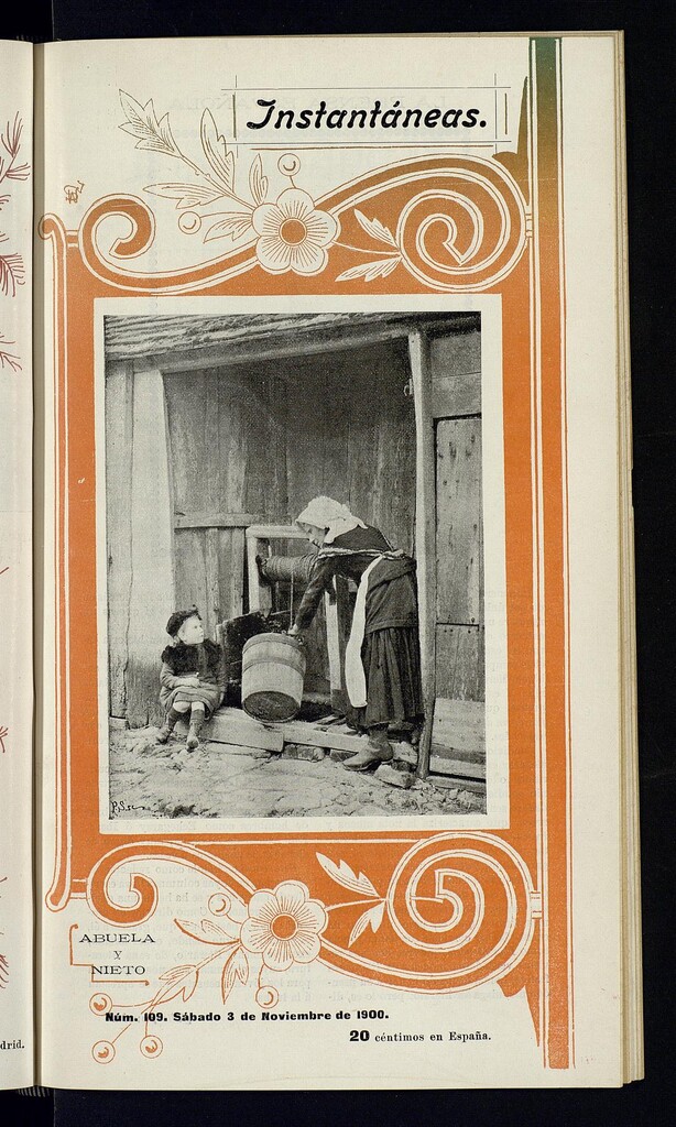 Miniatura de Instantáneas : revista semanal de artes y letras del 3 de noviembre de 1900. Número 109
