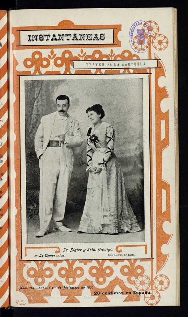 Miniatura de Instantáneas : revista semanal de artes y letras del 1 de diciembre de 1900. Número 113