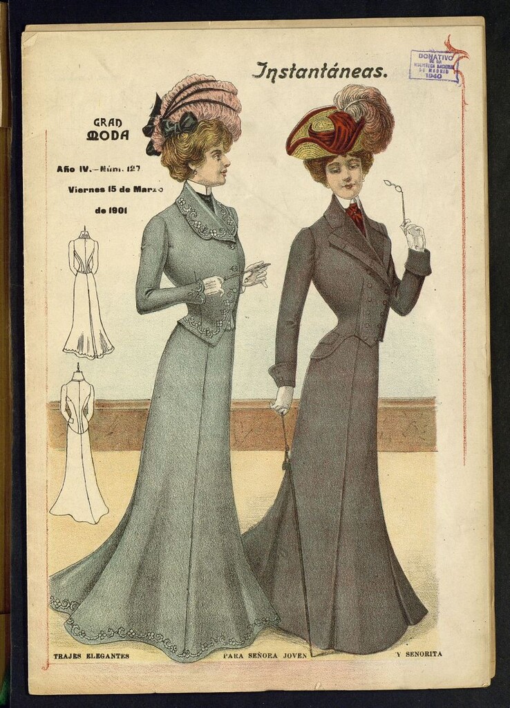 Miniatura de Instantáneas : gran moda del 15 de marzo de 1901. Número 127