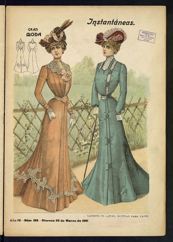 Miniatura de Instantáneas : gran moda del 29 de marzo de 1901. Número 129