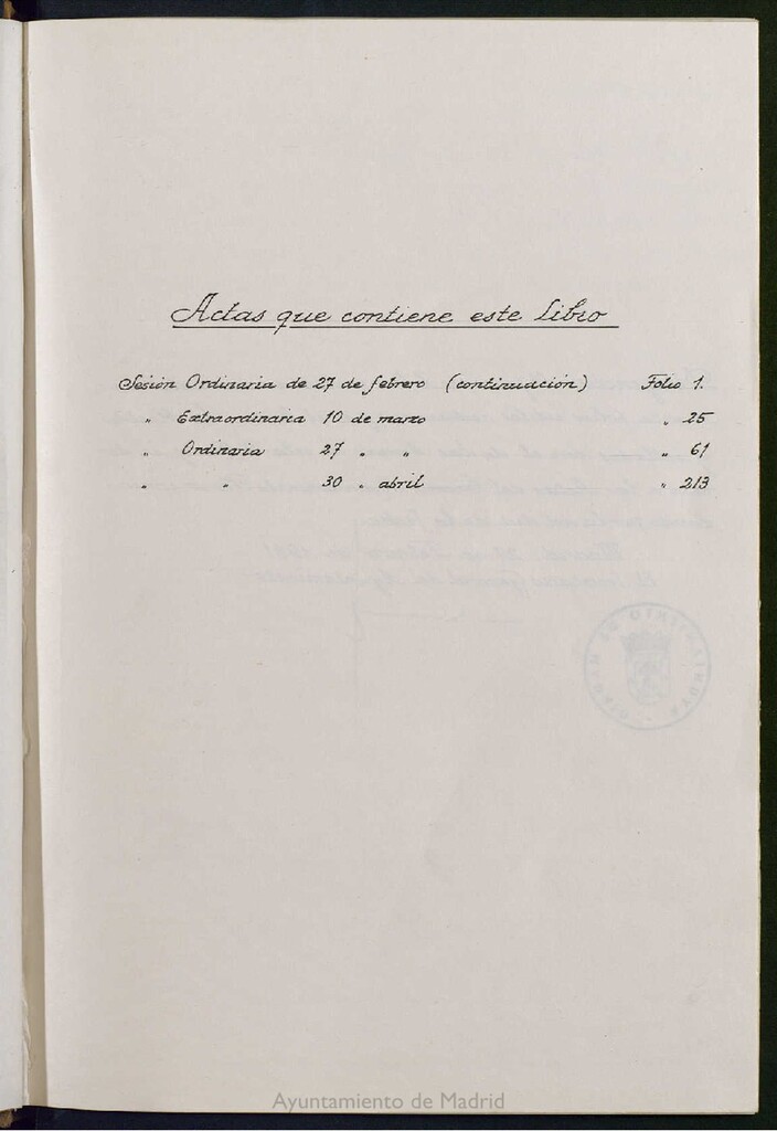 Miniatura de Actas de acuerdos del Pleno del Ayuntamiento. Tomo 1 del año 1981 (27 febrero a 30 abril)