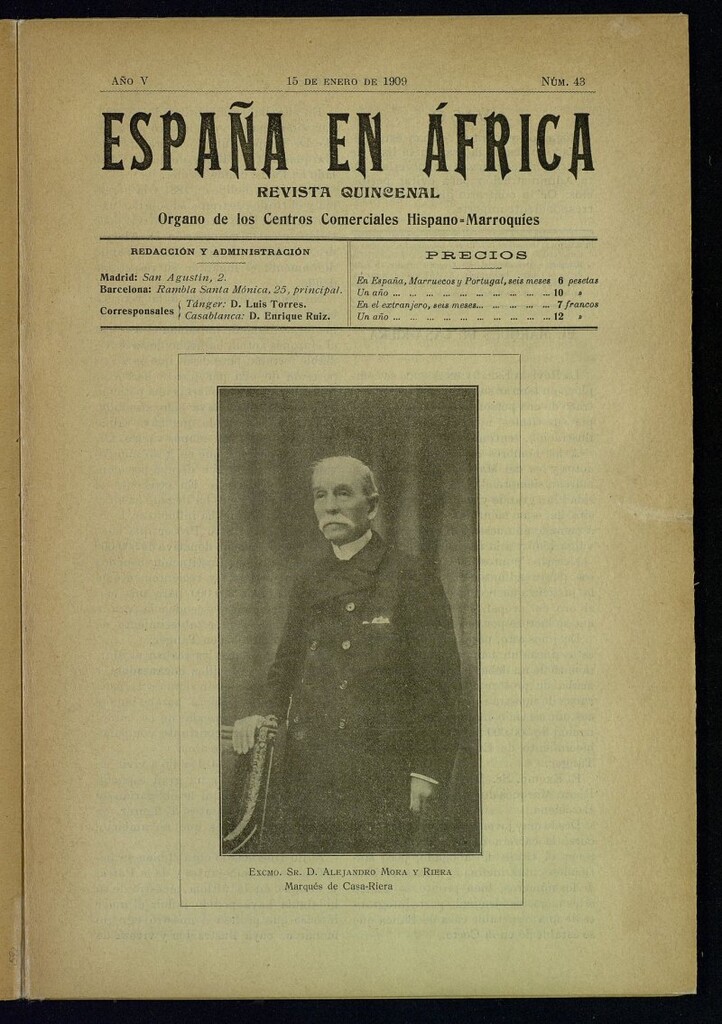 Miniatura de España en África de 15 de enero de 1909, nº 43