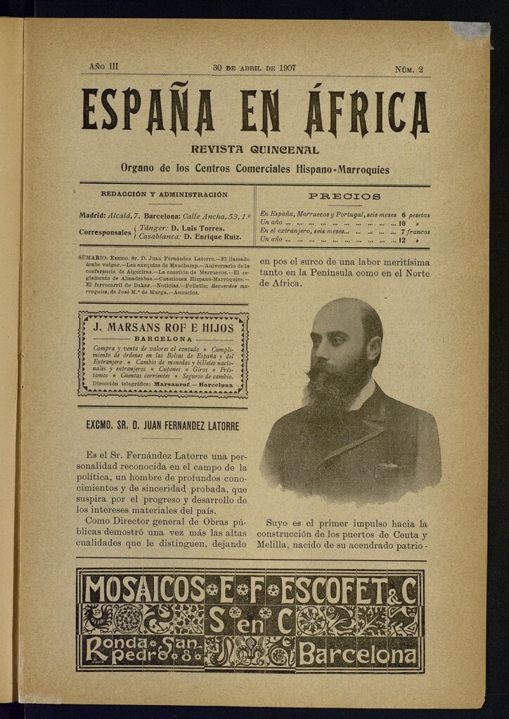 Miniatura de España en África de 30 de abril de 1907, nº 2
