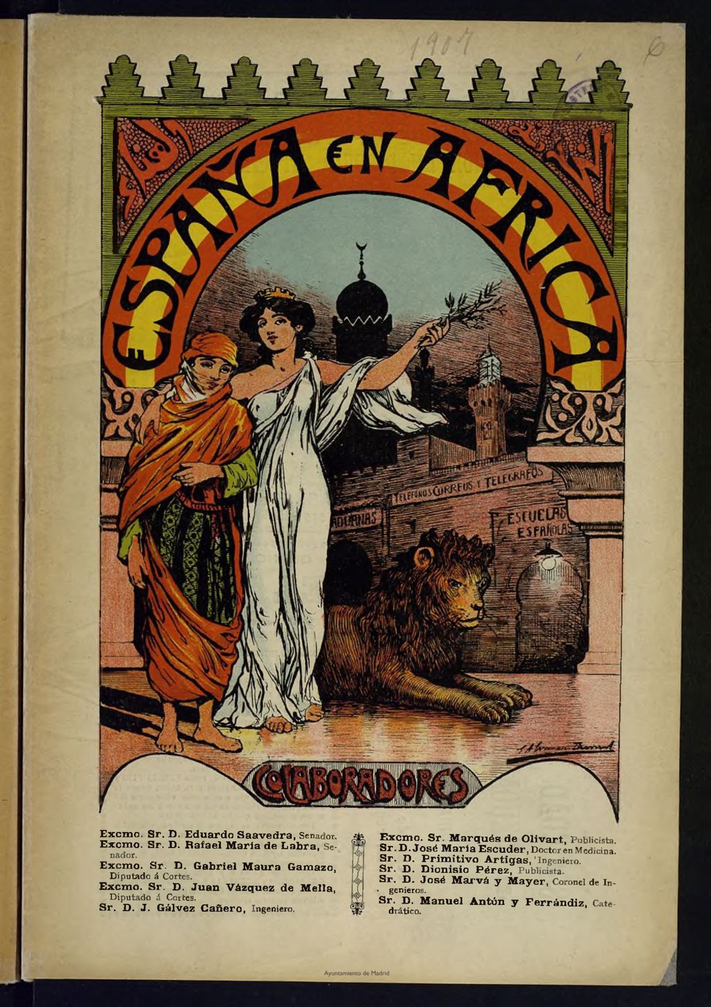 Miniatura de España en África de 30 de junio de 1907, nº 6