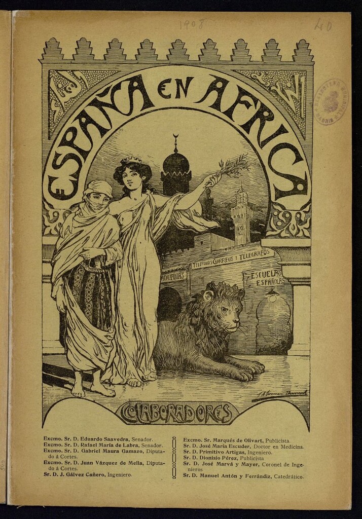 Miniatura de España en África de 30 de noviembre de 1908, nº 40