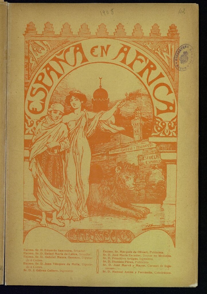 Miniatura de España en África de 31 de diciembre de 1908, nº 42