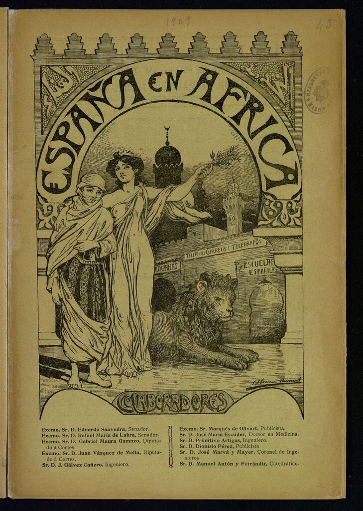 Miniatura de España en África de 15 de enero de 1909, nº 43