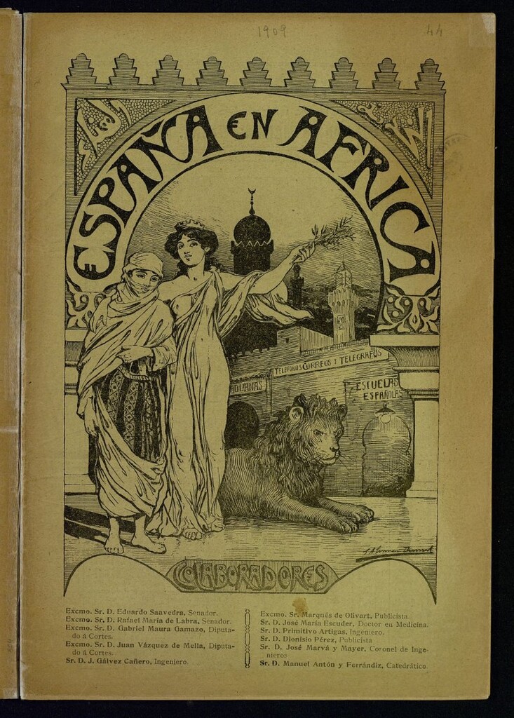 Miniatura de España en África de 30 de enero de 1909, nº 44