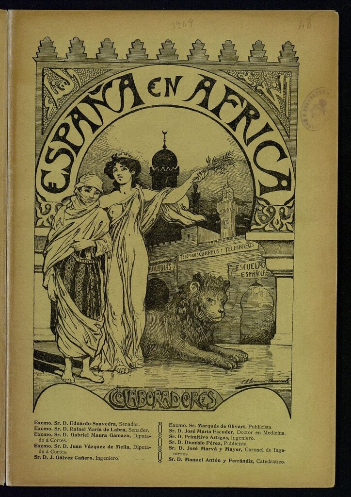 Miniatura de España en África de 31 de marzo de 1909, nº 48