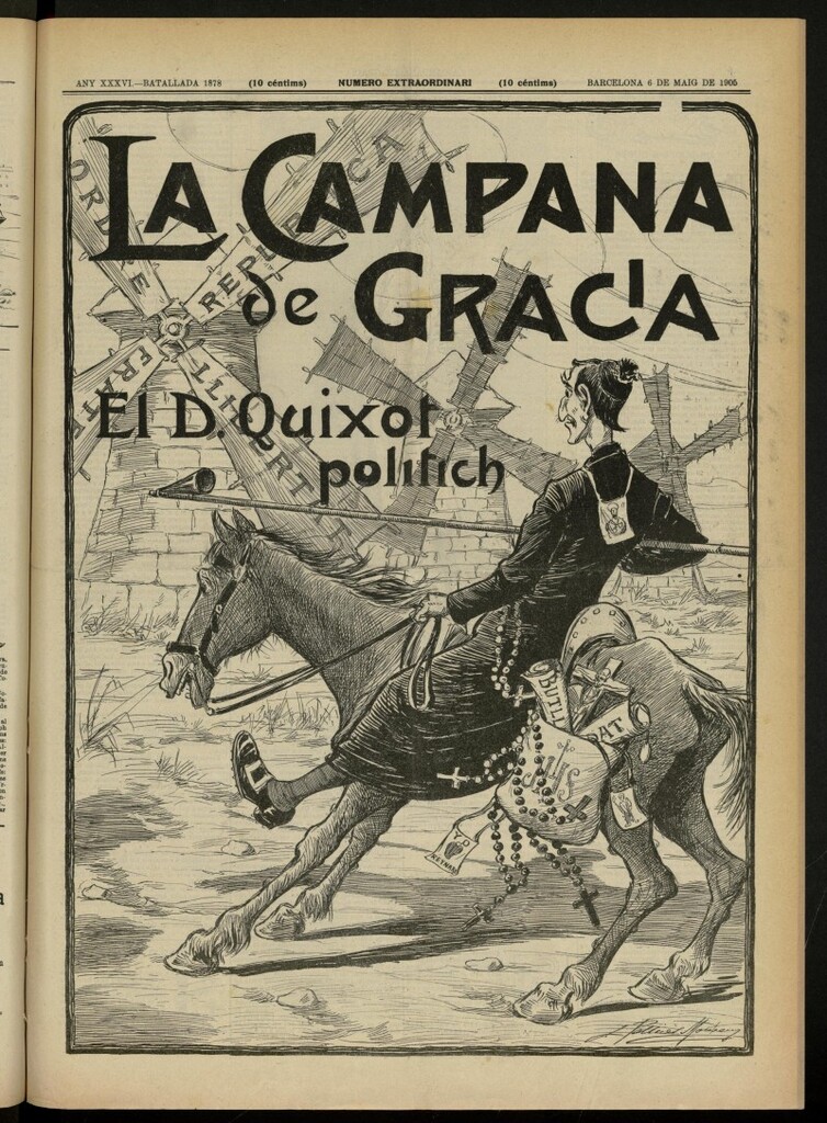 Miniatura de La Campana de Gracia: semanari bilingüe del 6 de mayo de 1905