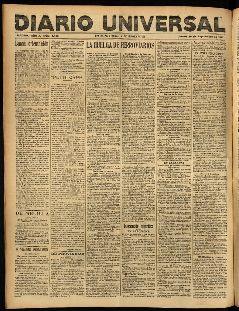 Miniatura de La Traca : semanari bilingüe festiu y lliterari, de 9 de agosto de 1919, nº 406