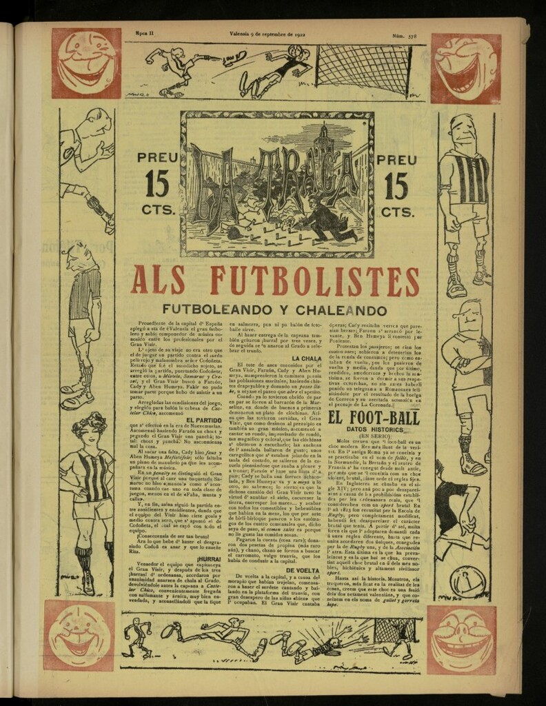 Miniatura de La Traca : semanari bilingüe festiu y lliterari, de 9 de septiembre de 1922, nº 578