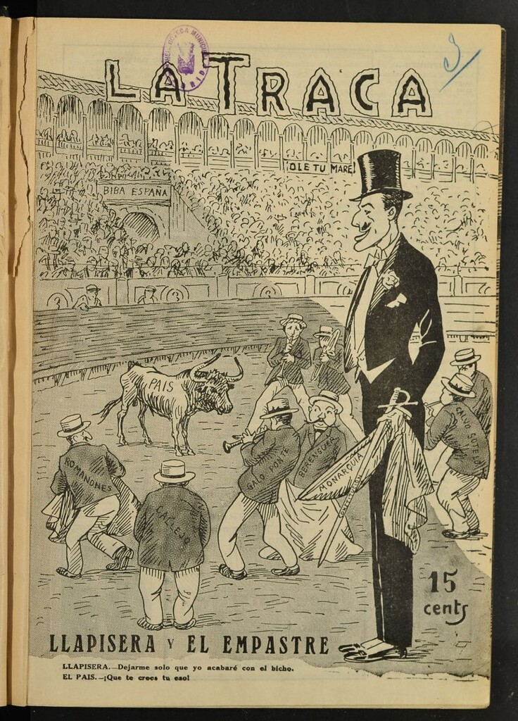 Miniatura de La Traca : semanari bilingüe festiu y lliterari de 16 de mayo de 1931, nº 3