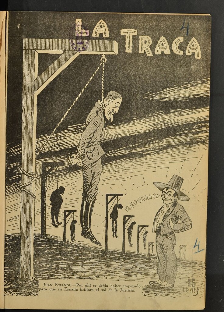 Miniatura de La Traca : semanari bilingüe festiu y lliterari de 23 de mayo de 1931, nº 4