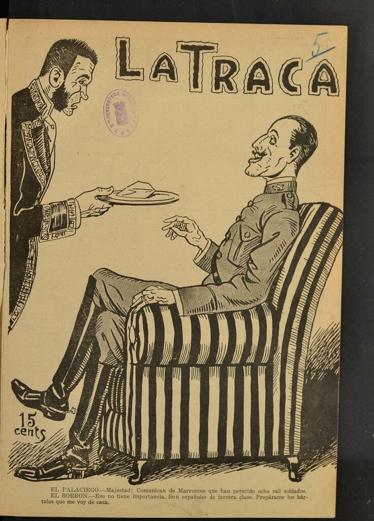 Miniatura de La Traca : semanari bilingüe festiu y lliterari de 30 de mayo de 1931, nº 5