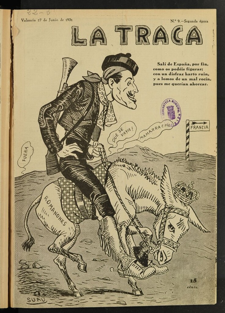 Miniatura de La Traca : semanari bilingüe festiu y lliterari de 27 de junio de 1931, nº 9