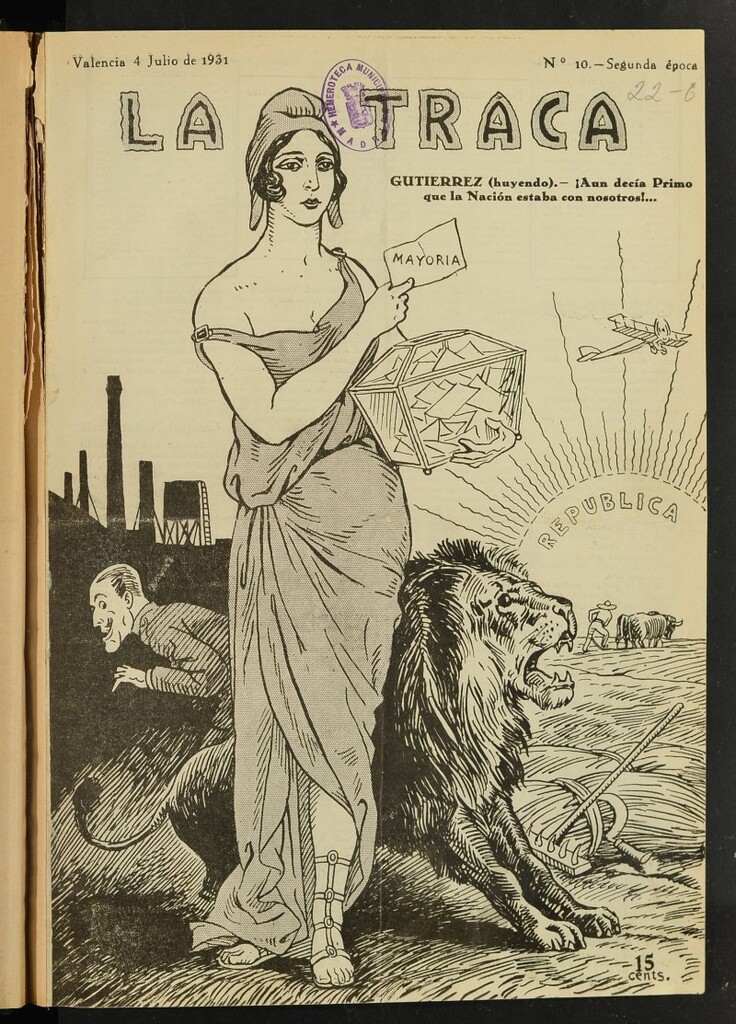 Miniatura de La Traca : semanari bilingüe festiu y lliterari de 4 de julio de 1931, nº 10