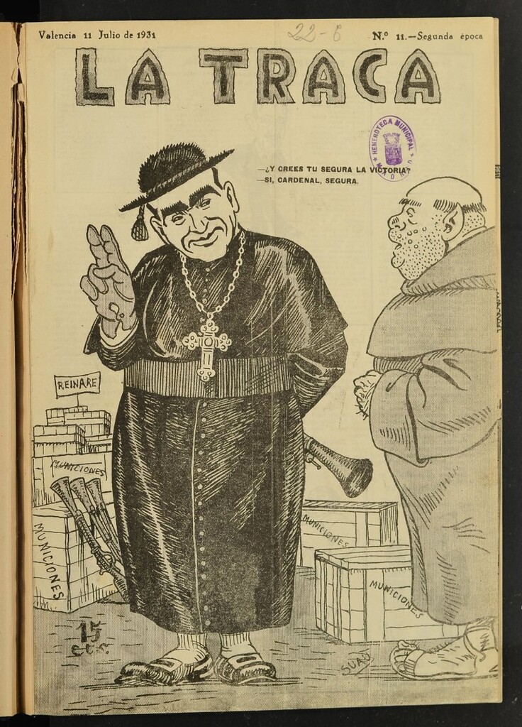 Miniatura de La Traca : semanari bilingüe festiu y lliterari de 11 de julio de 1931, nº 11