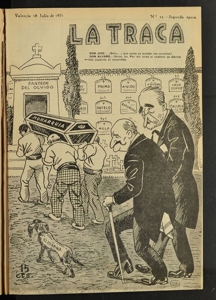 Miniatura de La Traca : semanari bilingüe festiu y lliterari de 18 de julio de 1931, nº 12