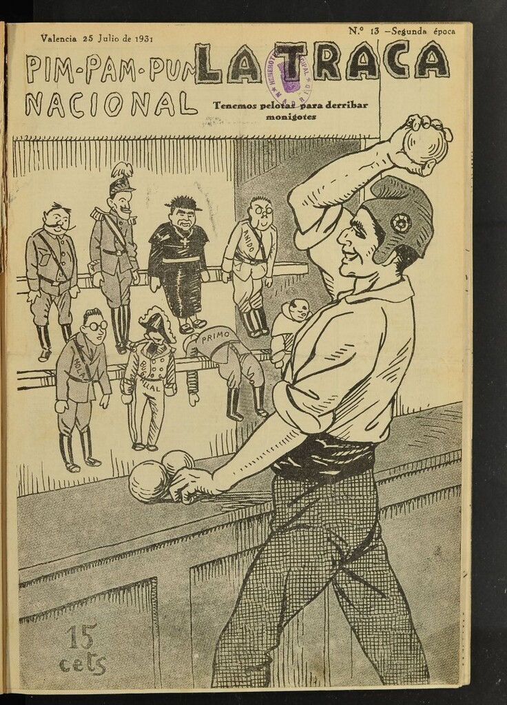 Miniatura de La Traca : semanari bilingüe festiu y lliterari de 25 de julio de 1931, nº 13