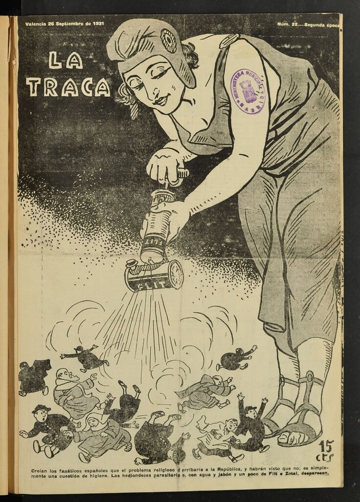 Miniatura de La Traca : semanari bilingüe festiu y lliterari de 26 de septiembre de 1931, nº 22