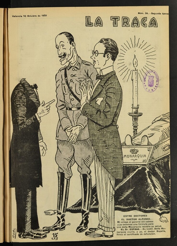 Miniatura de La Traca : semanari bilingüe festiu y lliterari de 10 de octubre de 1931, nº 24