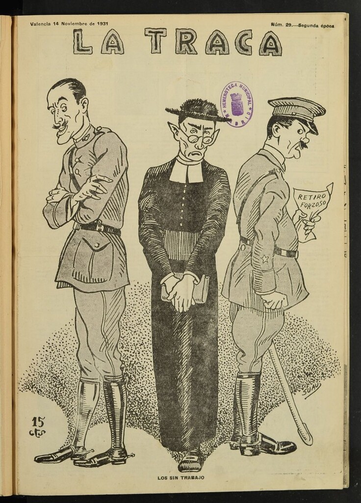 Miniatura de La Traca : semanari bilingüe festiu y lliterari de 14 de noviembre de 1931, nº 29