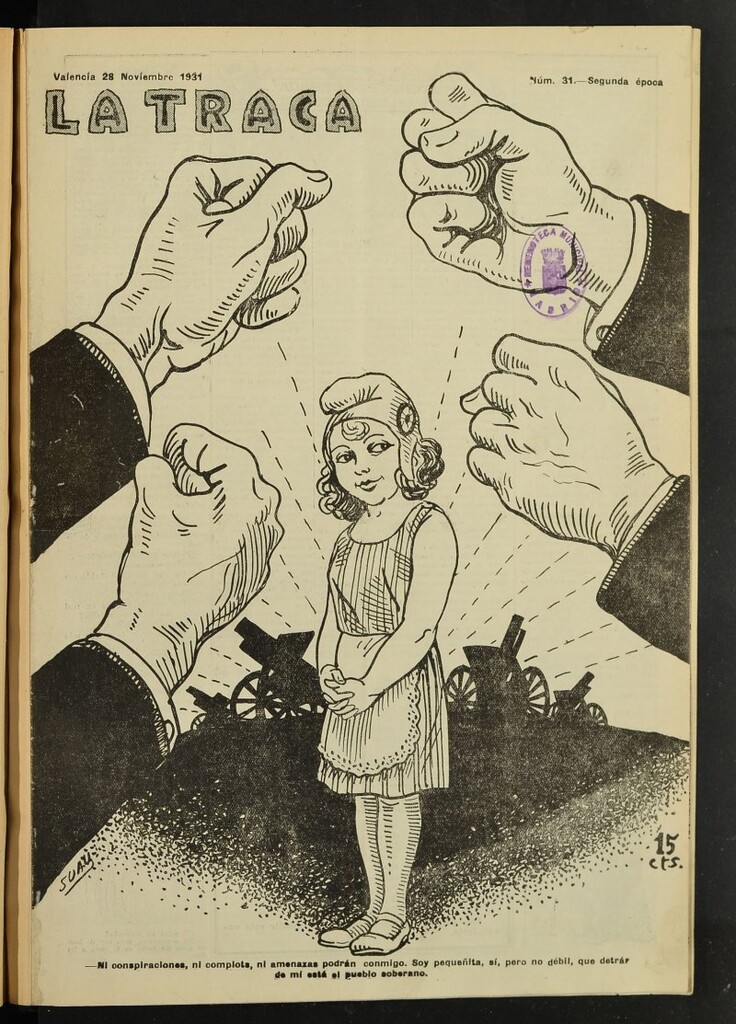 Miniatura de La Traca : semanari bilingüe festiu y lliterari de 28 de noviembre de 1931, nº 31