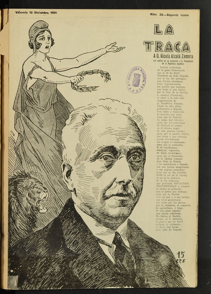 Miniatura de La Traca : semanari bilingüe festiu y lliterari de 12 de diciembre de 1931, nº 33