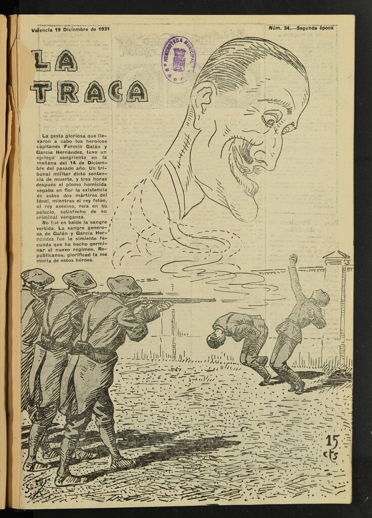 Miniatura de La Traca : semanari bilingüe festiu y lliterari de 19 de diciembre de 1931, nº 34