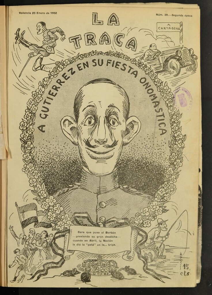 Miniatura de La Traca : semanari bilingüe festiu y lliterari de 23 de enero de 1932, nº 39