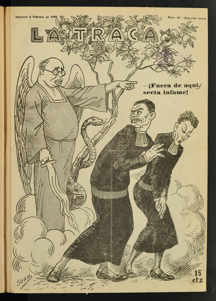 Miniatura de La Traca : semanari bilingüe festiu y lliterari de 6 de febrero de 1932, nº 41