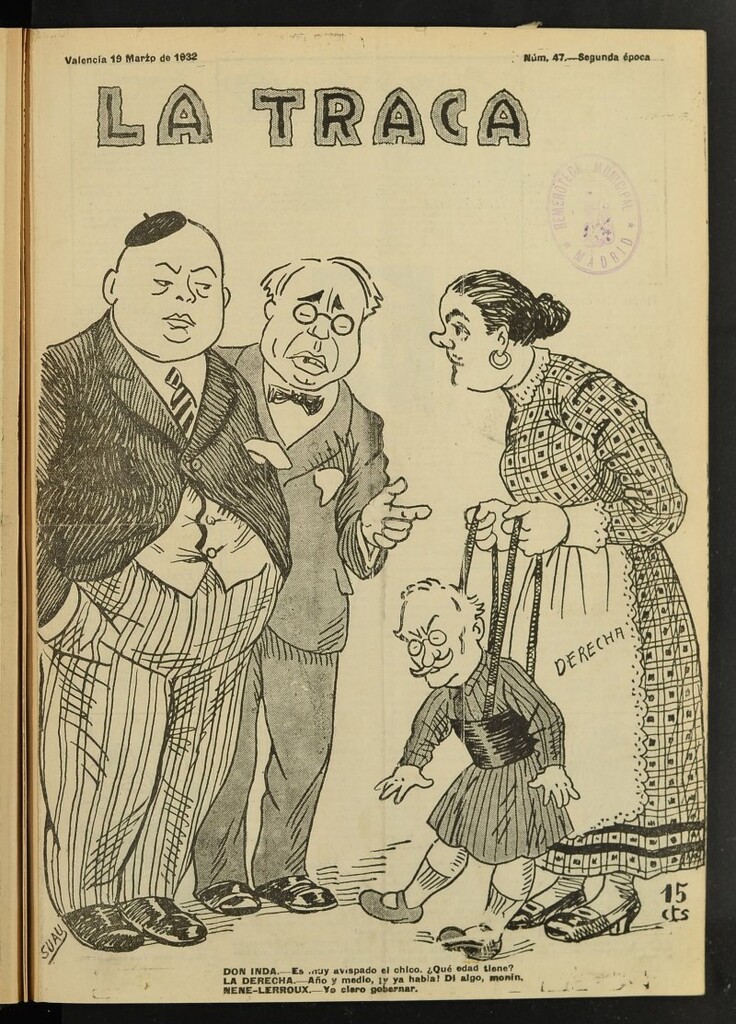 Miniatura de La Traca : semanari bilingüe festiu y lliterari de 19 de marzo de 1932, nº 47