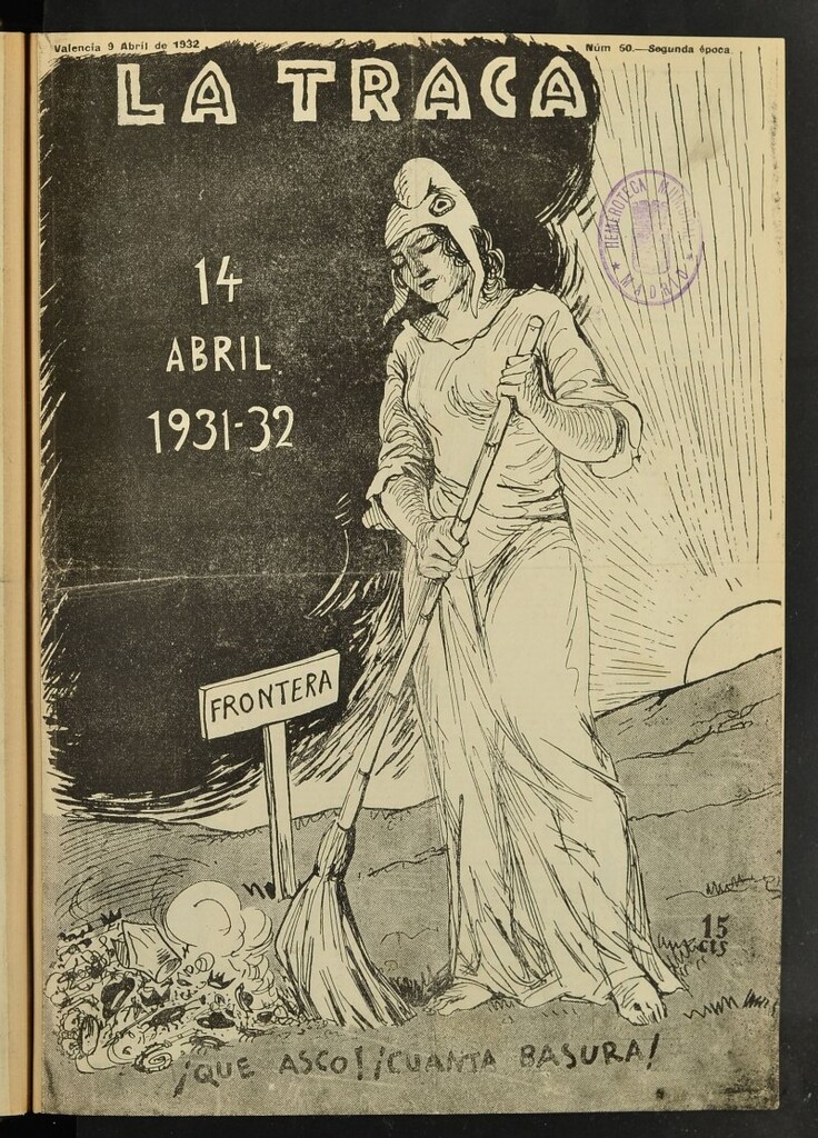 Miniatura de La Traca : semanari bilingüe festiu y lliterari de 9 de abril de 1932, nº 50