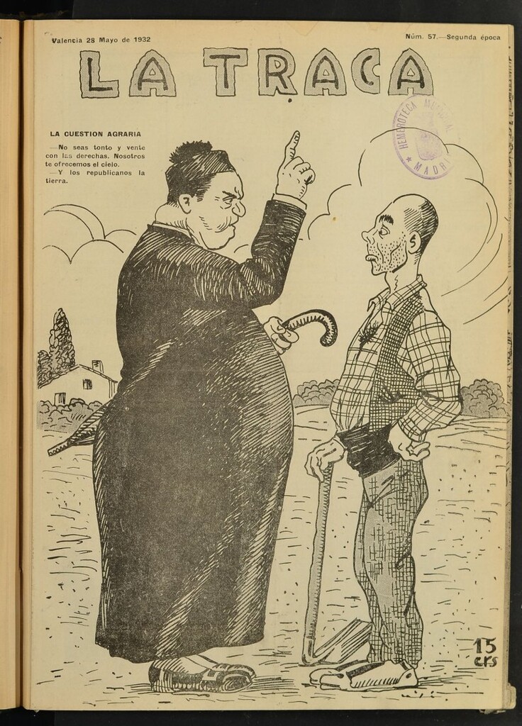 Miniatura de La Traca : semanari bilingüe festiu y lliterari de 28 de mayo de 1932, nº 57