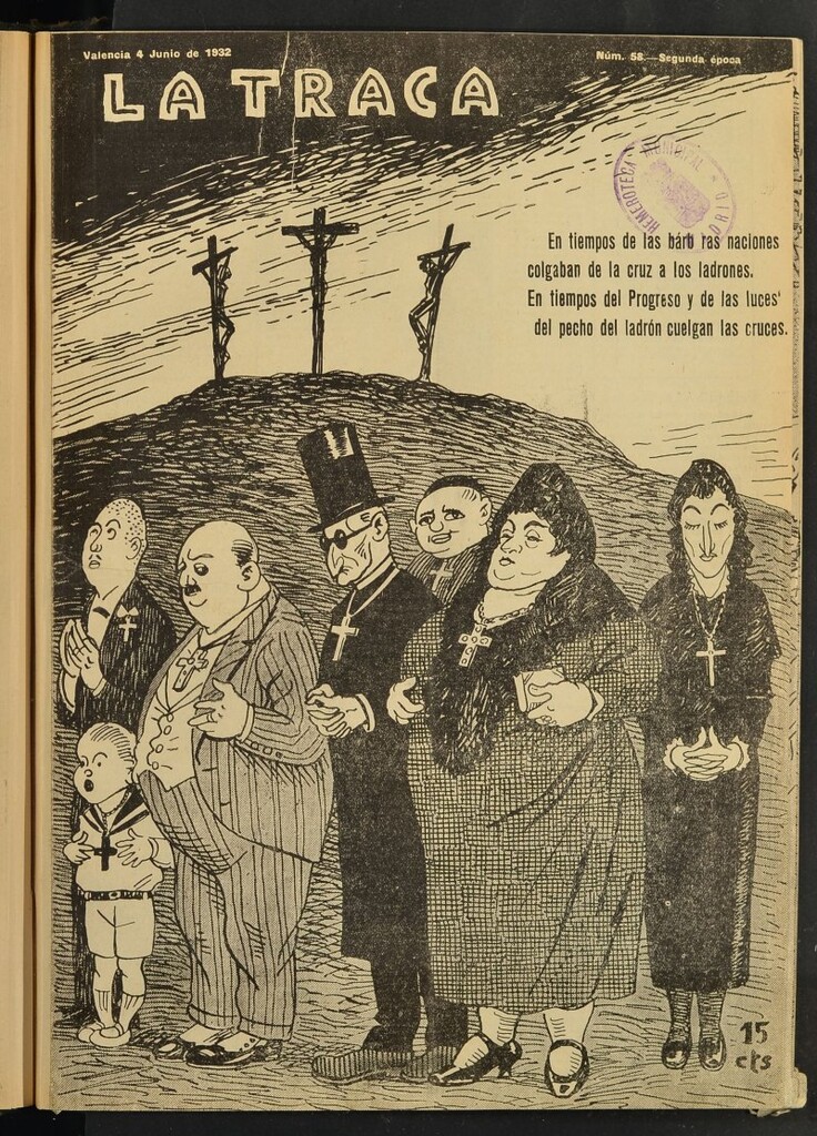 Miniatura de La Traca : semanari bilingüe festiu y lliterari de 4 de junio de 1932, nº 58