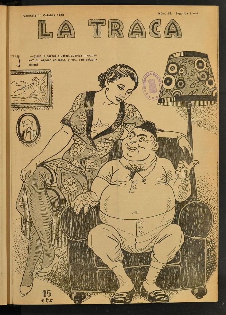 Miniatura de La Traca : semanari bilingüe festiu y lliterari de 1 de octubre de 1932, nº 75