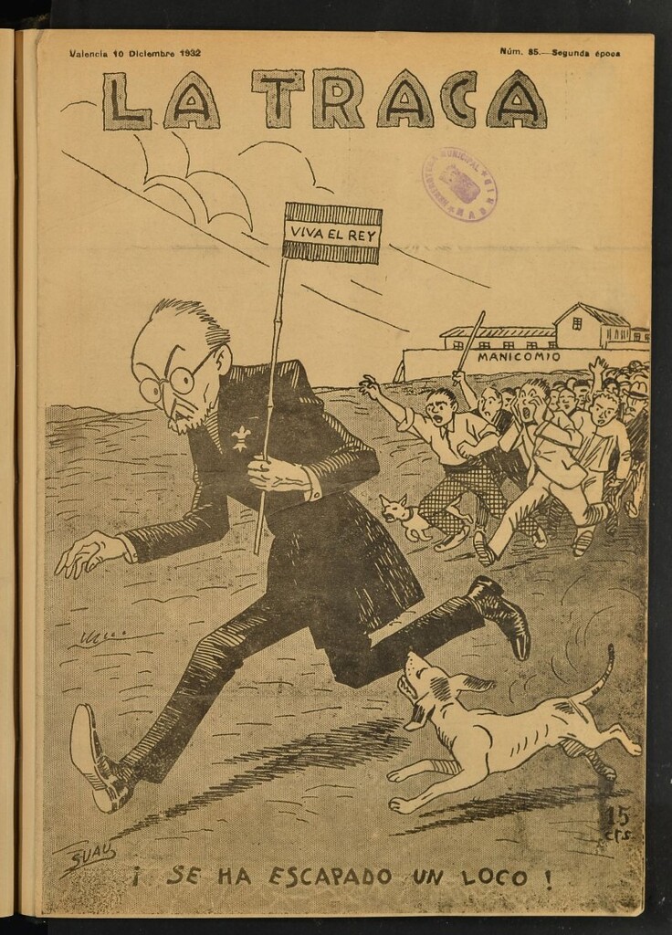 Miniatura de La Traca : semanari bilingüe festiu y lliterari de 10 de diciembre de 1932, nº 85