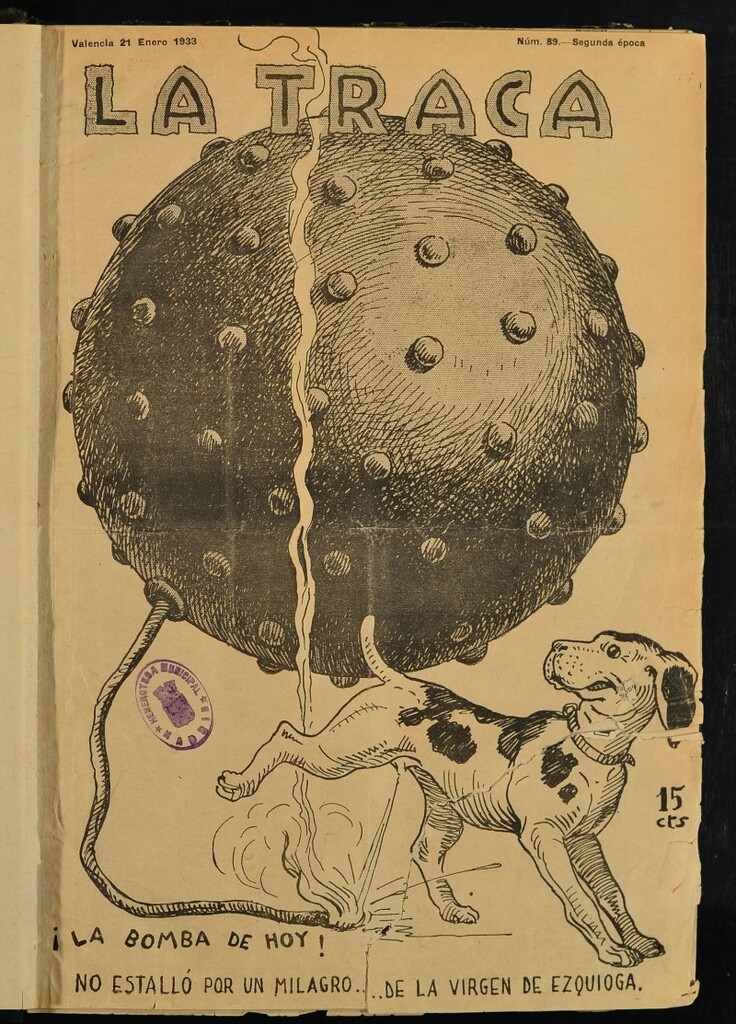 Miniatura de La Traca : semanari bilingüe festiu y lliterari de 21 de enero de 1933, nº 89