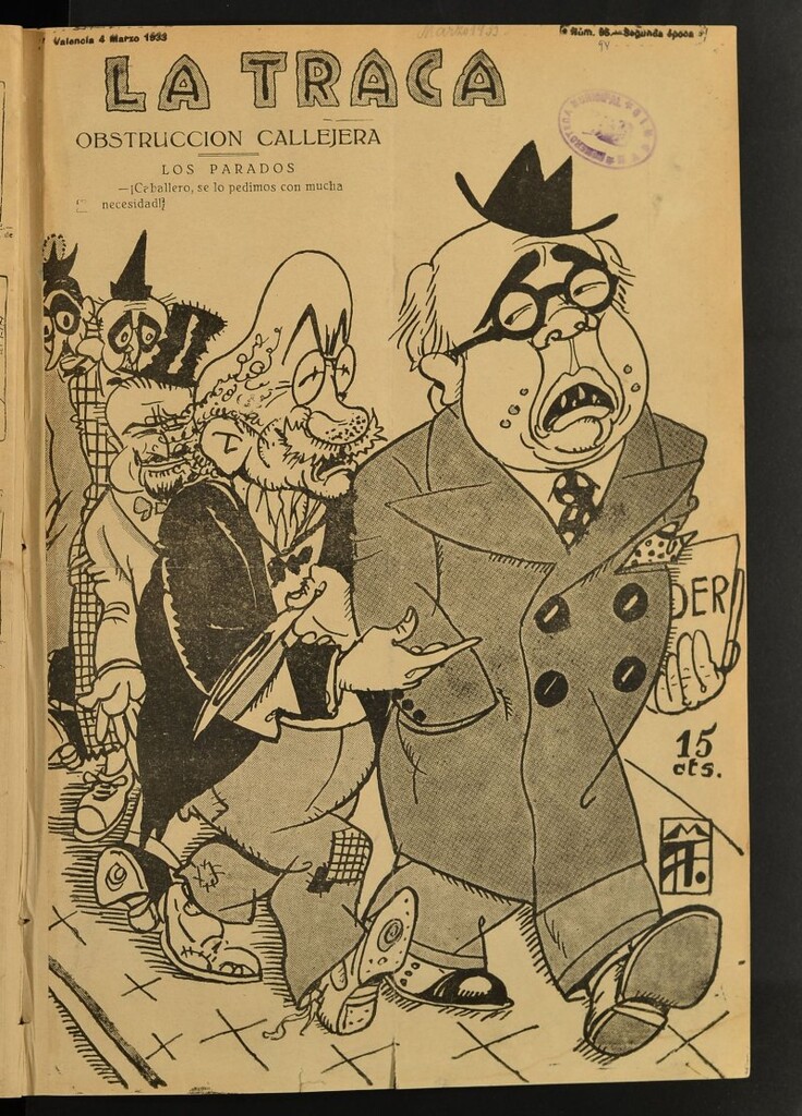 Miniatura de La Traca : semanari bilingüe festiu y lliterari de 4 de marzo de 1933, nº 94