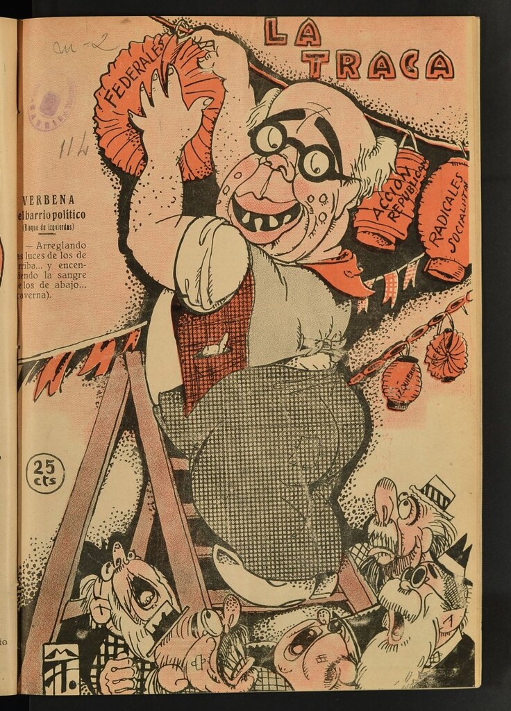 Miniatura de La Traca : semanari bilingüe festiu y lliterari del 22 de julio de 1933, nº 114