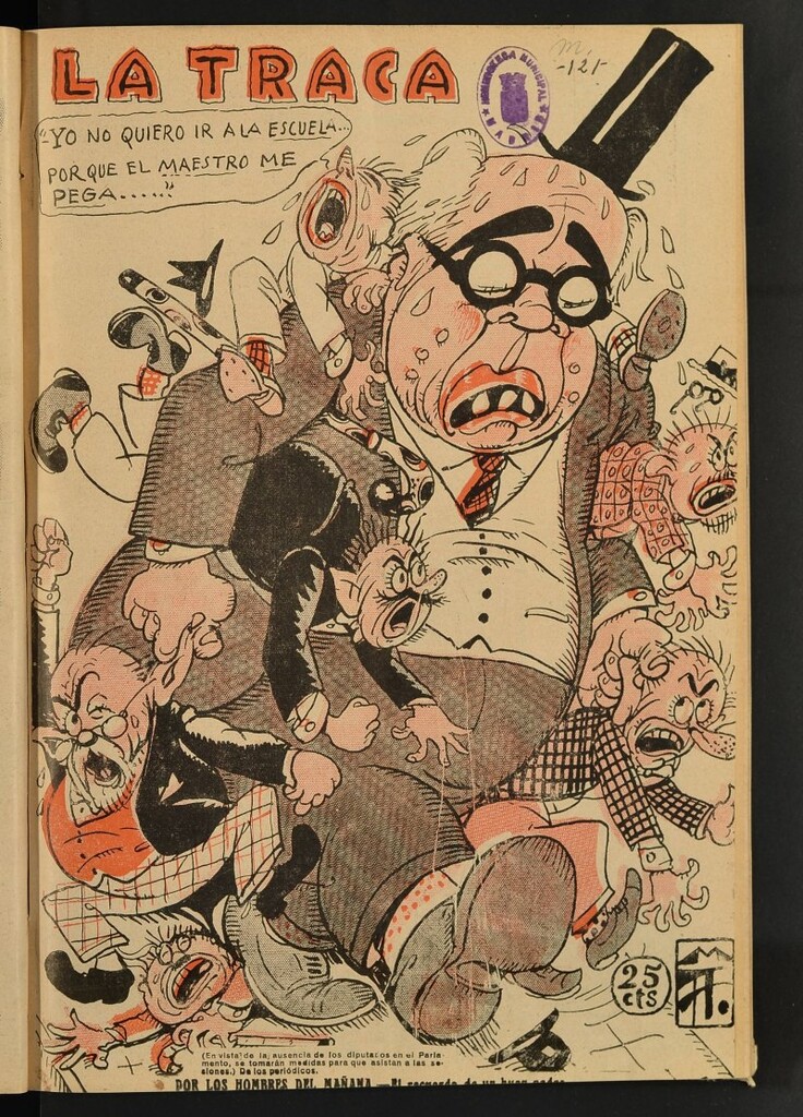 Miniatura de La Traca : semanari bilingüe festiu y lliterari del 9 de septiembre de 1933, nº 121