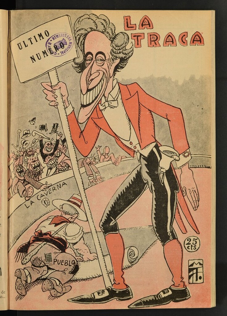 Miniatura de La Traca : semanari bilingüe festiu y lliterari del 30 de septiembre de 1933, nº 124
