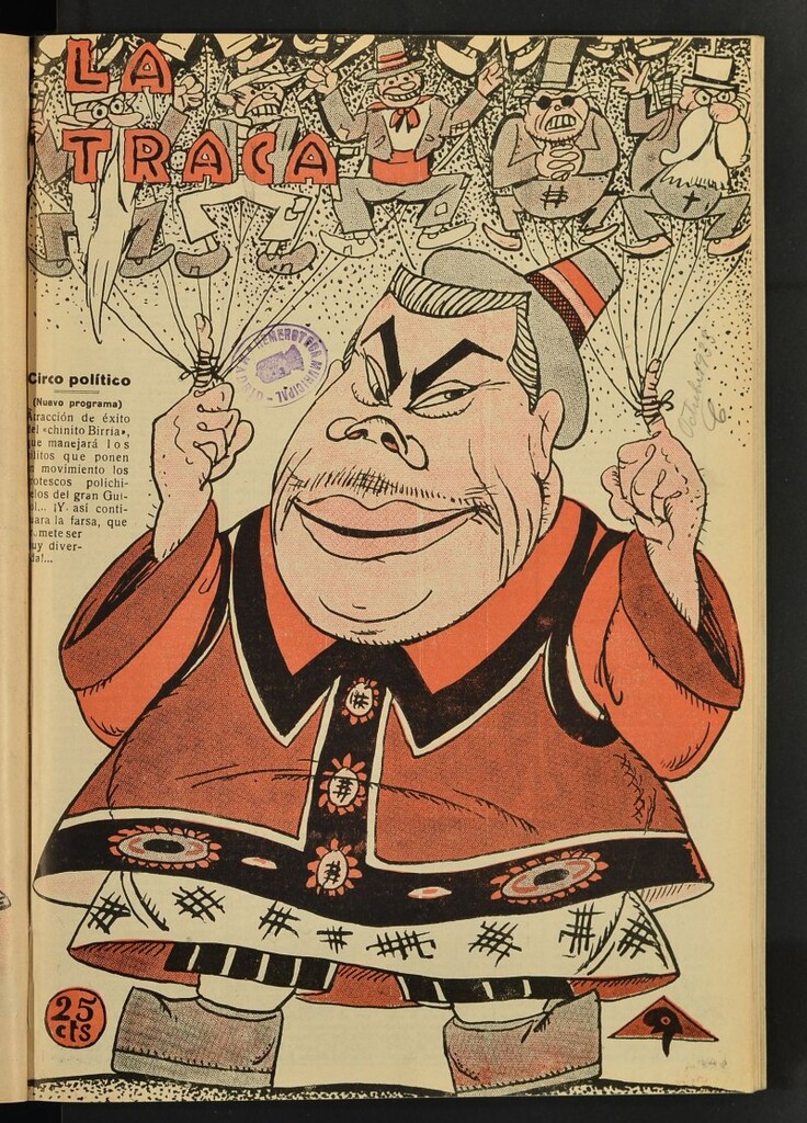 Miniatura de La Traca : semanari bilingüe festiu y lliterari del 7 de octubre de 1933, nº 125
